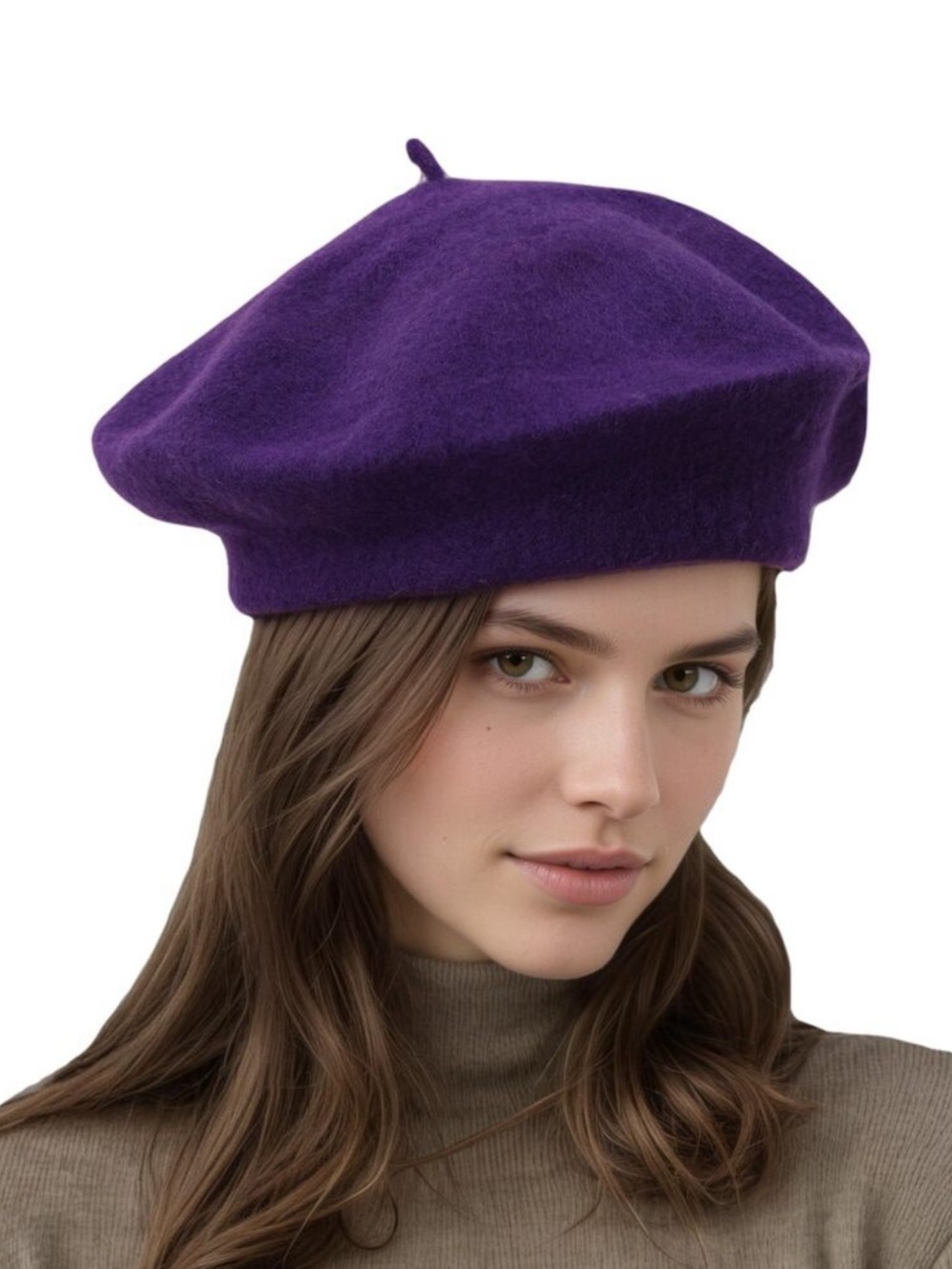 Unbranded Craft Women's Purple Wool Beret hat